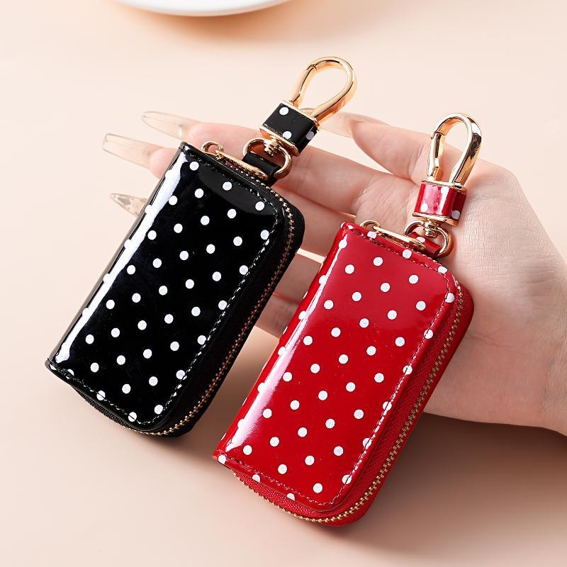 Men Accessories Store - Bolsa para chaves de couro envernizado