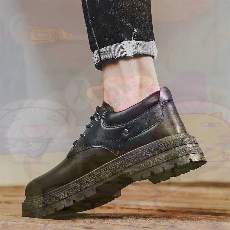 Men Accessories Store - Escuro natural couro moda formadores tênis