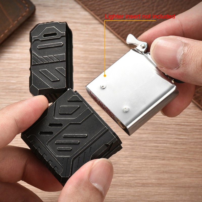 Lighter Windproof - Liga de titânio caso mais leve