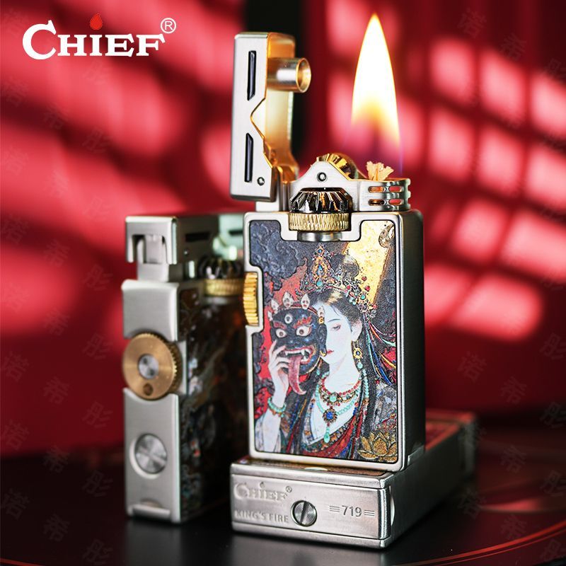 Lighter Windproof - CHIEF Retro Óleo Isqueiro À Prova