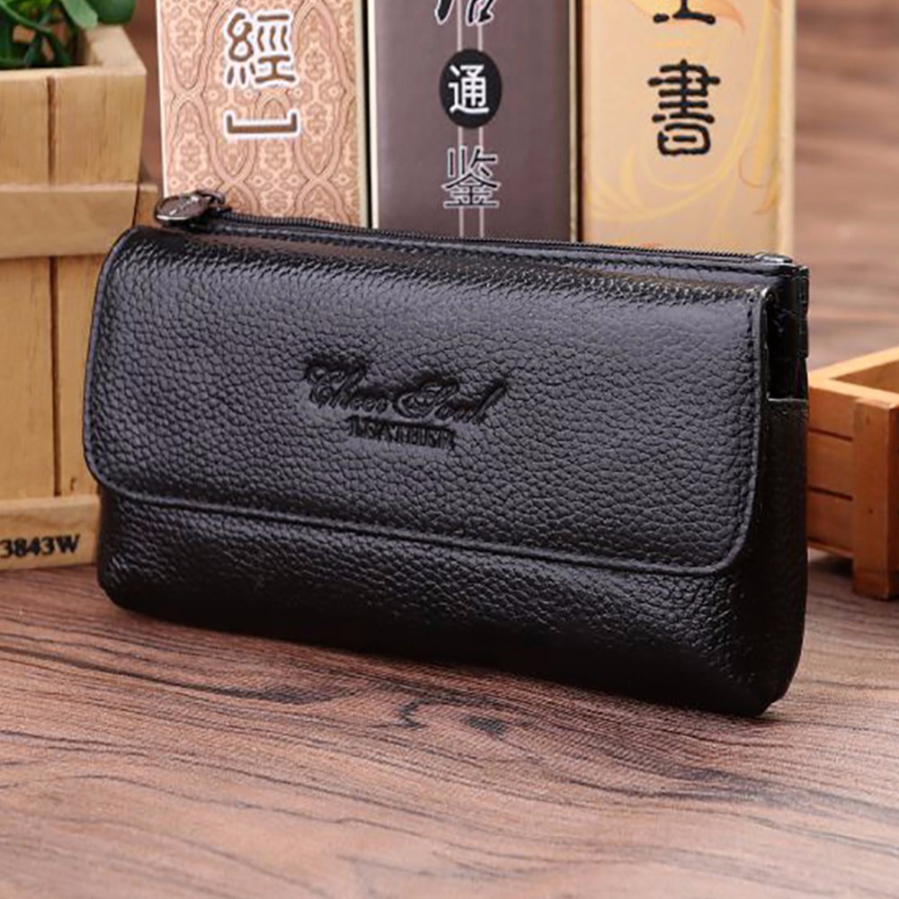Men Accessories Pack - Couro genuíno Fanny Pack para homens,