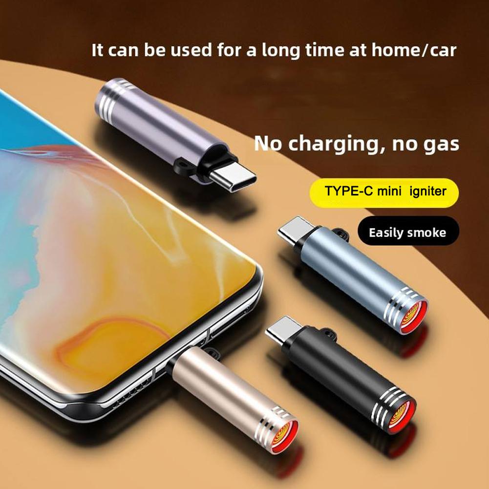 Tipo c mini isqueiro soprar pa - Lighter Windproof avaliação e preço