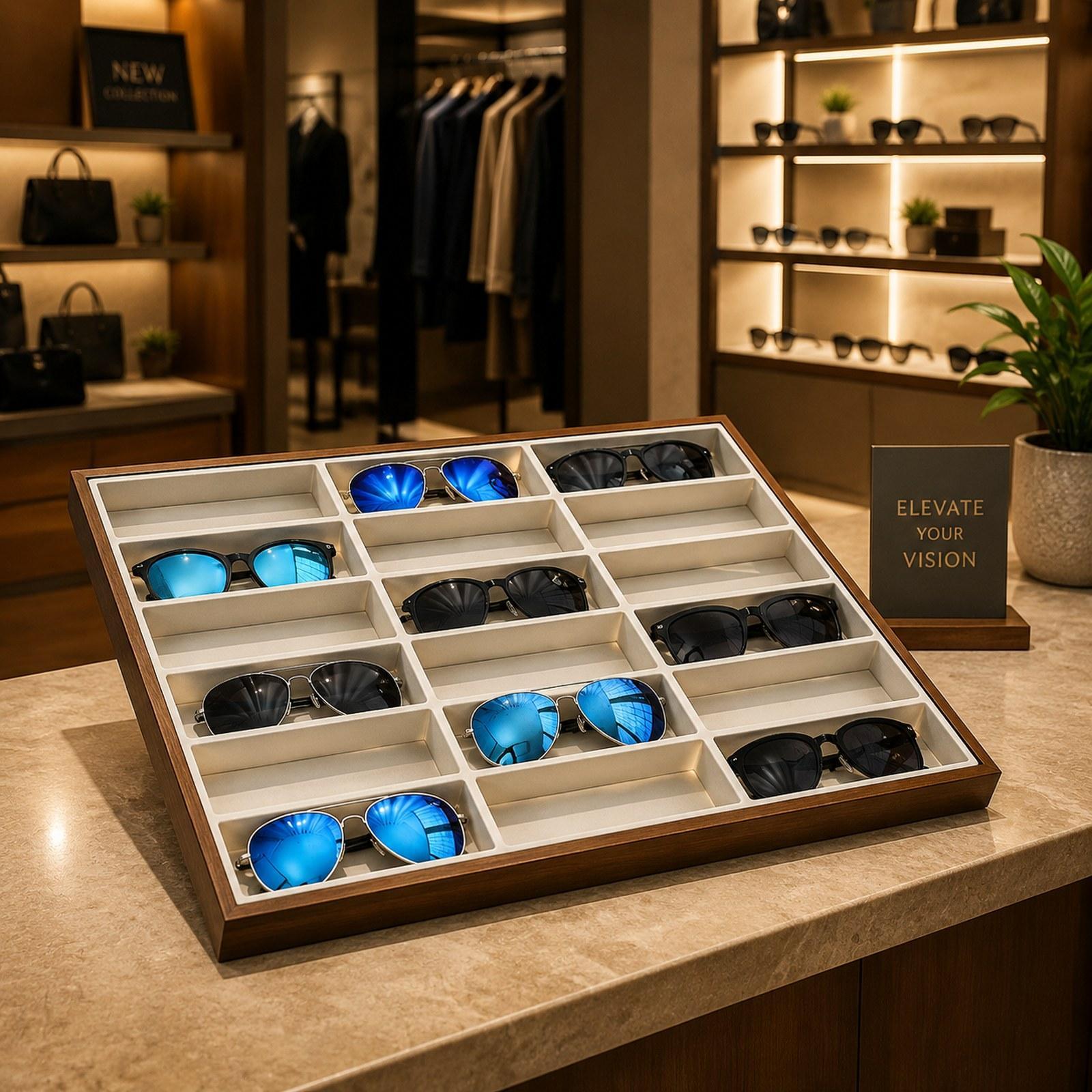 Bandeja Expositora de Óculos,  - Men Accessories Store avaliação e preço