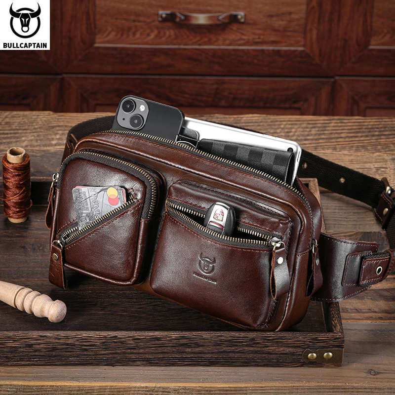 BULLCAPTAIN-Bolsa de couro gen - Men Accessories Pack avaliação e preço